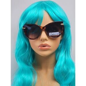 FGX Foster Grant Full Cat Eye Brown Tortoise Shell & Gold Sunglasses 52068FGX201